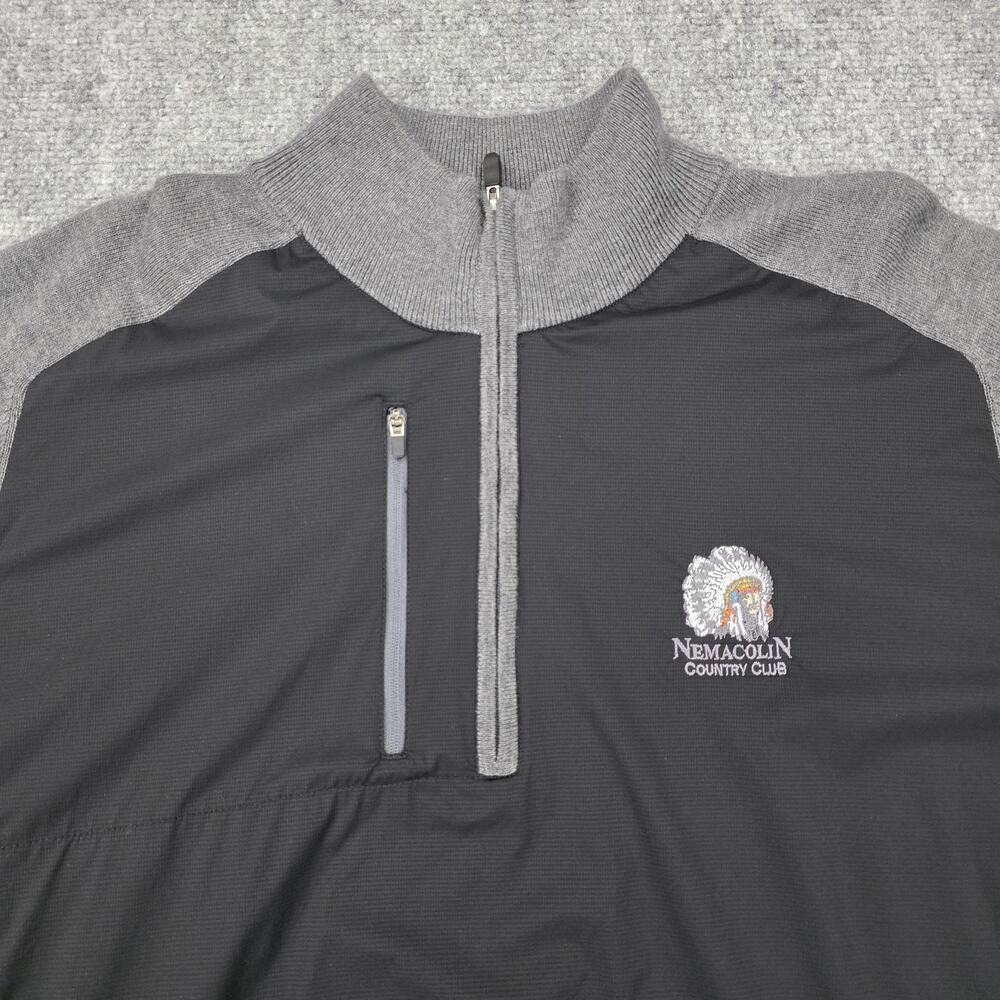 FootJoy Pullover Sweater Mens Large Gray Black Nemacolin Country Club Golf Zip - Picture 11 of 16